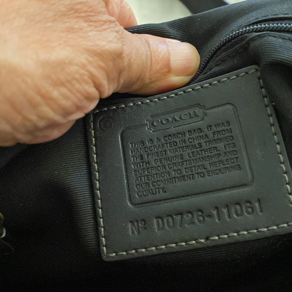 Coach Soho Signature Black Canvas Leather Sachel - Picture 3 of 5